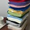 Novo Cachecol Pequeno de Lã para Mulheres, Estilo Coreano Outono/Inverno, Cachecol de Tricô Macio e Fofo de Cor Sólida, Cachecol Quente com Logo Metálico Simples