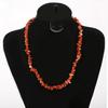 Collar Irregular de Piedra Natural Pino Blanco Pino Rojo Cristal Blanco Cristal Rosa Ágata Collar de Moda para Adolescentes