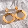 Pendientes Redondos Empalmados de Resina Retro Originales Europeos y Americanos, Pendientes Simples de Alta Gama Transfronterizos, Accesorios para Orejas de Moda de Nicho