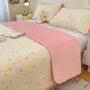 Cubrecama de terciopelo de leche de algodón puro, pieza única, con forro polar añadido para mayor grosor, sábana de cama 100% algodón, tapete de tatami, antideslizante y resistente a las manchas, apto para todas las estaciones