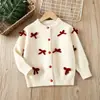 Otoño e Invierno Colocación Navideña Niñas Suéter Cuello Alto de Bola Coreano Hecho a Mano Lindo Conjunto de Vestido Tutú para Niñita
