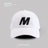 Gorra Mujer Corea del Sur Ins Mismo Estilo Letra M Casual Gorra de Béisbol Versátil para Mostrar la Cara Pequeña Pareja Visera Curva Gorra de Moda Hombre