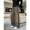 Pantalones de chándal casuales de estilo Old Money con cintura elástica para hombre, Otoño Tallas Grandes, Ajuste holgado de moda, Pantalones de chándal drapeados juveniles