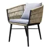 Conjunto de Mesa e Cadeiras para Exterior Terraço ao Ar Livre Vila Jardim Pátio Varanda de Inverno Cadeira de Rattan para Exterior Mesa e Cadeiras de Jantar para Lazer
