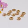 Relleno de Oro de 14K Conserva el Color Espaciadores Planos Forma de Calabaza DIY Joyería Cuentas Sueltas Accesorios Collar Pulsera Material Espaciador de Cuentas