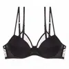 Conjunto de Sujetador Push-Up Delgado Sexy de Doble Tirante de Verano para Mujeres con Bustos Grandes para Hacerlas Ver Más Pequeñas, Soporte Lateral del Pecho y Anti-Caída Estilo Francés