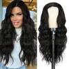 Pelucas para Damas Europeas y Americanas, Pelucas de Encaje Frontal, Mechones Pequeños de Encaje con Raya Media, Cabello Largo Rizado, Peluca de Fibra Química, Pelucas de Exportación