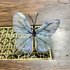 Tecido Colorido Pequena Borboleta Flores Artificiais, Acessórios de Adorno de Cabeça Estilo Antigo, Pacote de Material para Prendedor de Cabelo DIY, Ornamentos Florais para Fotografia