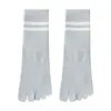 Meias de Yoga Antiderrapantes de Cinco Dedos, Meias Clássicas Listradas para Pilates, Meias para Fitness Indoor com Solado de Silicone e Dedos Separados, Venda Direta do Fabricante
