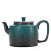 Tetera vintage verde turquesa con cambio de horno, juego de té kung fu para el hogar, tetera de una sola tetera, taza de té de gres de estilo japonés, tetera de una sola taza
