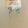Sombras de Mariposa Entran en los Sueños~ Pendientes de Borla de Mariposa Frescos y Etéreos para Mujer, Estilo Largo, Pendientes Únicos y Deslumbrantes