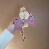 Horquilla con borla y lazo de peluche para mujer, horquilla para el pelo con clip para la parte trasera, estilo celebridad de Internet (2022), nuevo accesorio para la cabeza con clip de tiburón