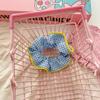 Estilo coreano de primavera tamaño pequeño tela de cuadros anillo de intestino grueso fresco todo partido cuerda para el pelo de niña cola de caballo accesorios para el pelo de alta elasticidad
