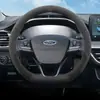 Adecuado para cubierta de volante Ford Focus, gamuza ultradelgada, modelos 12 y 15, cubierta de mango clásica para Focus, uso en todas las estaciones