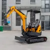 Excavadora Mini Pequeña, Universal para Proyectos de Huertos Agrícolas, Mini Retroexcavadora Multifuncional de Orugas