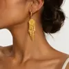 Pendientes Populares de Borla Oro Rosa, Lujo Ligero, Modernos, Gama Alta, Elegantes, Exquisitos, Pinzas para Oreja Versátiles, Mayoreo
