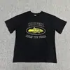 Venta a largo plazo de la serie Corteiz Devil Island, con un estampado de logo de letras en una camiseta de cuello redondo y manga corta, un estilo de algodón ajustado para ventas transfronterizas
