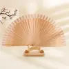 Abanico de Madera Maciza Liso Español Estilo Minimalista Abanico Plegable Accesorios Europeo y Americano Clásico Color Sólido Mate Abanico Plegable Venta al por Mayor