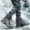 Botas de Felpa de Invierno para Hombre, Botas de Combate de Caña Alta, Botas de Nieve para Exteriores, Botas de Combate Cálidas para Hombre, Botas de Campo, Botas para Hombre
