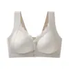 Sujetador de seda helada sin costuras con cierre frontal para madres, para mujer, con soporte push-up, anti-flacidez, elevación ajustable y hermoso diseño de espalda