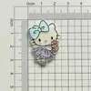 Parche Acrílico Lindo de Gato Kt Dibujo Animado Femenino DIY Pasador Broche Pegamento de Crema Materiales para Joyería Hecha a Mano