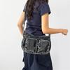 Bolsa Transversal Jeans Lavado Retrô Feminina 2026 Nova Marca Tendência Mochila Pequena de Viagem Bolsa de Ombro Esportiva