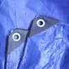 Venta al por mayor de fábrica lona de PE 80g tela surcoreana lona tejida de plástico impermeable lona para camión protección solar lona azul plateada