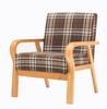 Silla individual de madera maciza para balcón con cuatro patas y respaldo Silla tipo sofá de tela japonesa Silla de restaurante simple estilo nórdico de cuero con acabado de aceite y cera