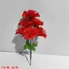 Ramo de Crisantemos Artificiales de Siete Cabezas para Ofrendas en Tumbas, Flores de Seda para Exhibición, Ramo Especial de Flores Artificiales para Rituales de Qingming