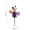 Casa Pequena Colorida Personalizada com Aranha de Frutas e Abóbora Estacas Venda Quente Decorações para Festa de Halloween Estacas de Halloween