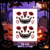 Pegatinas de tatuaje de Halloween con múltiples diseños al por mayor: calabaza, fantasma, araña, calavera, varias cicatrices sangrientas, heridas falsas