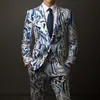 Traje Antiarrugas Sin Planchar Traje con Impresión Digital 3D Chaqueta de Traje Casual de Negocios Chaqueta de Traje Casual de Negocios