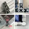 Accesorios para mamparas de oficina tira de conexión de aleación de aluminio pieza de fijación cilíndrica clip de plástico tira tira de inserción de goma accesorios de mesa