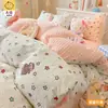 Funda Nórdica Gruesa de Invierno A Gasa Crema B Terciopelo de Frijol Pieza Única 2026 Nuevo Estilo Funda Nórdica de Franela Sábana Individual Doble Funda de Almohada