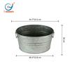 Cubeta de hielo ovalada decapado cerveza cubeta grande de hierro zinc cubeta galvanizada fiesta bar cubeta para bebidas cubeta de hojalata metálica para bebidas