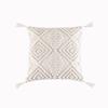 Funda de almohada decorativa de estilo étnico, color blanco cremoso, estilo bohemio marroquí, para sala de estar, sofá, ventanal, almohada de cintura