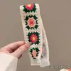 Diadema de Velcro Tejida 2026 Nuevo Estilo Diadema Tejida Esencial para Fotografía de Viaje Diadema Estilo Coreano Accesorio para el Cabello para Mujeres