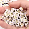 4 6 7 10 mm cuentas sueltas acrílicas cuentas con letras en inglés cuentas planas hechas a mano diy accesorios de joyería con cuentas pulsera