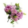 Suministro transfronterizo de Baihuabang Rosa de 5 cabezas estilo europeo lila flor falsa decorativa rosa simulación ramo flor pequeña al por mayor