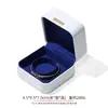 Caja de joyería de cuero PU de alta gama con etiqueta dorada, caja para anillos de esquinas redondeadas, caja para colgantes, pulseras y collares, caja de embalaje para joyería