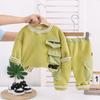 Conjunto de Ropa de Invierno para Niños con Forro Polar y Engrosado 2025 Nuevo Bebé Infantil Ollie Forro Polar Cuello Redondo Conjunto de Dos Piezas Moderno Venta al por Mayor Dropshipping
