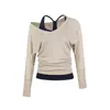 Camisa de Lyocell UNBDNS de Corte Relajado con Cuello en V y Mangas Murciélago, Camisola Suelta de Hombros Caídos Multiusos, Ropa de Abrigo de Manga Larga para Mujer de Otoño