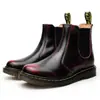 Botas Chelsea 2976 para Hombre, Botas Martin de Pareja, Botines Cortos de Cuero Genuino para Hombre, Botas de Cuero Casuales para Hombres y Mujeres, Botas Martin Estilo Británico
