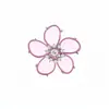 Pendientes de Flor Rosa para Mujer Sin Agujeros, Incrustados con Circonita, Estilo Coreano Dulces y Únicos Pendientes de Nicho, Pendientes de Lujo Ligero y de Alta Gama