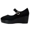 Zapatos de Baile de Verano 2026, Versátiles Casuales de Tacón Cuña Suela Gruesa Zapatos de Tela Old Beijing, Cómodos Suaves de Suela Individual para Mujeres Madres