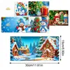 Tarjetas de Felicitación Navideñas Populares Transfronterizas Multiserie Hechas a Mano con Diamantes Juego de 9 Piezas con Sobres Pegatina de Diamante Dibujos Animados Juego de 6 Piezas