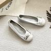 Zapatos Planos de Ballet Suaves, Zapatos Planos, Dulce Francés Suela Suave Plata Nuevo Chinoiserie Rojos Planos, Zapatos de Mujer Estilo Pequeño Fragante de Primavera