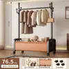 Colgador de piso colgador de dormitorio hogar interior móvil lujo ligero tendedero almacenamiento multifuncional perchero
