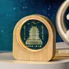 Edifício Marco Cristal Lapidado 3D Luminoso Souvenir Turístico do Lago Oeste de Hangzhou Enfeite de Luz Noturna Presente de Aniversário