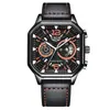 Reloj Deportivo Lige/Lige Transfronterizo Octagonal para Hombre Multifuncional Impermeable con Calendario Luminoso
